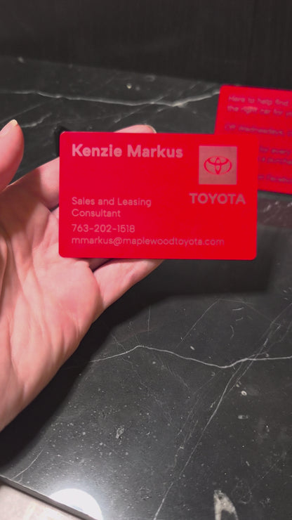 Metal Engraved Business Cards - Set of 25