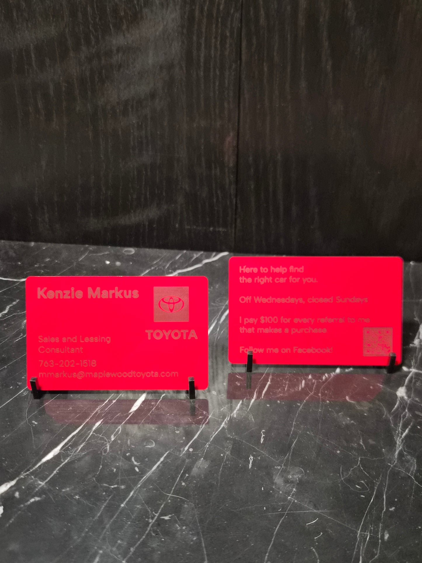 Metal Engraved Business Cards - Set of 25